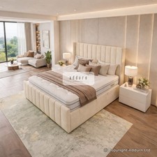 Curved Wingback Bed Frame