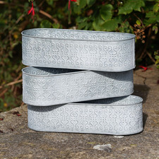 Set 3 Floral Window Pots