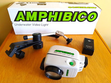 Amphibico 101S UNDERWATER VIDEO LIGHT with Arm, Battery, Extra Lamp, Boxed