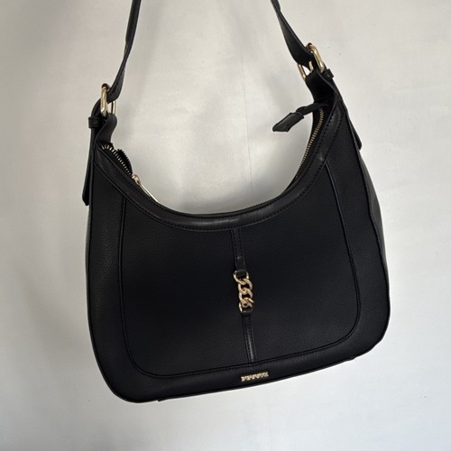 Bessie black pebbled faux - black,
