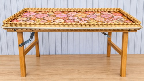 Vintage 60s 70s floral folding - 60s,