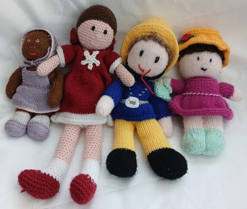 Dressed knitted dolls - dressed,