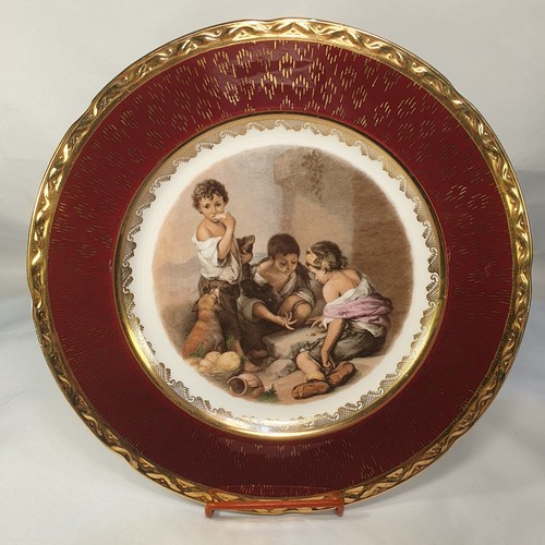 Porcelain plate the beggar - plate,