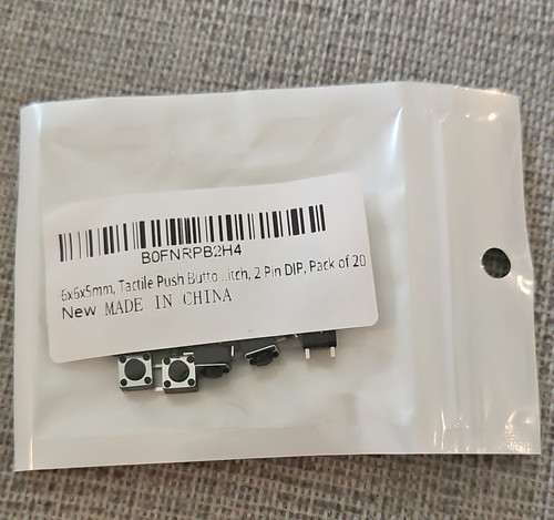 6x6x5mm tactile pushbutton - 6x6x5mm,