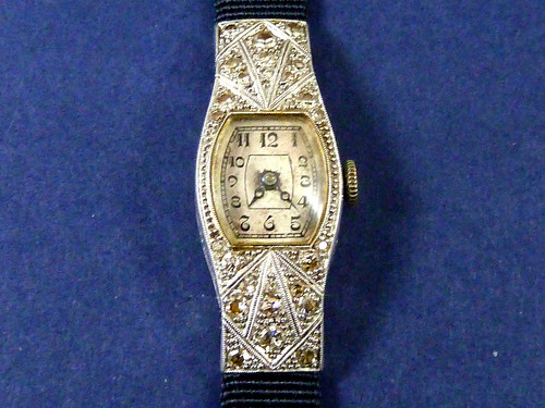 1930s art deco diamond 18k - art,