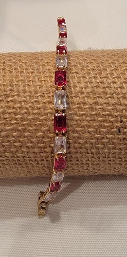 Baguette cut red white - baguette,