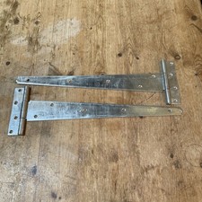 HEAVY DUTY GATE HINGE PAIR OF TEE 15" GALVANISED SHED GARAGE DOOR PER PAIR