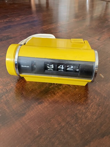 Sankyo 401 flip clock yellow - 401,