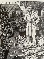 TIRZAH GARWOOD "Vegetable Garden" - Ltd Ed Framed woodcut engraving - Ravilious