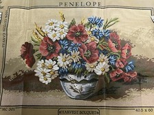 Penelope Tapestry Needlepoint Canvas Only- Harvest Bouquet MC301. New