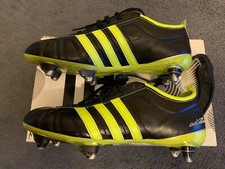Adidas adiPURE IV TRX SG, size UK 7, Black/Yellow, VGC