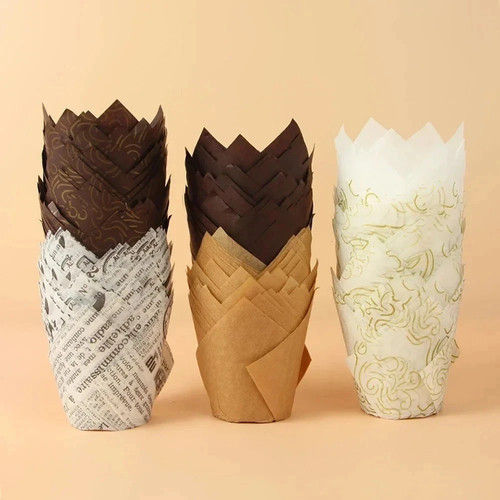 50pcs tulip cupcake - 50pcs, liners