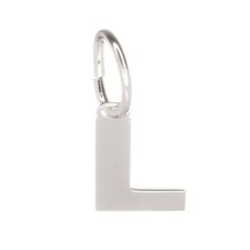 Alphabet Pendant Charm 925 Sterling Silver Initial Bold Capital Letter A - Z