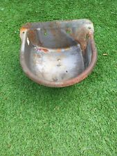 Vintage Metal Drinker Water Bowl Bird Seed / Bath Garden Planter Cattle Trough 