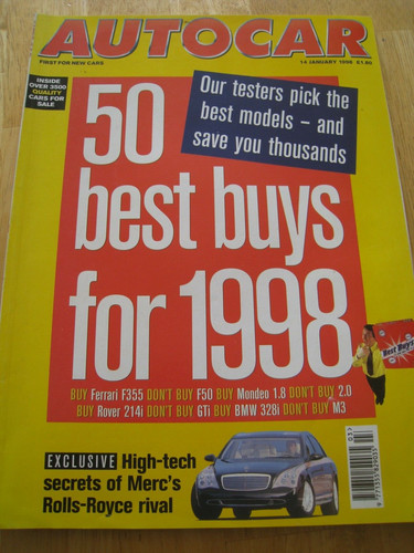 Autocar magazine jan - jan, 1998