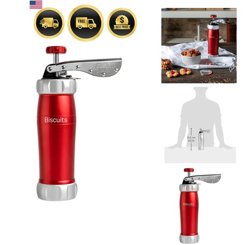 Cookie press biscuit maker red - maker,