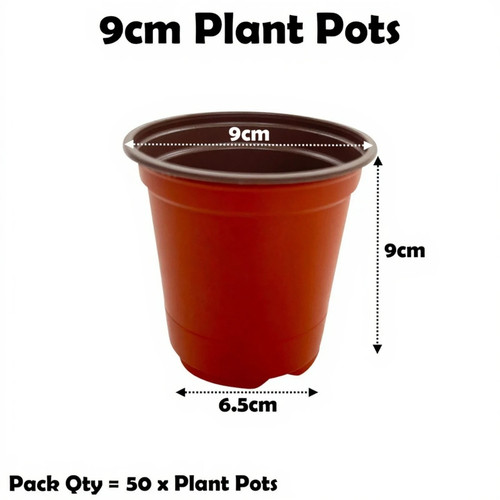 9cm plant pots - plant, (3.5")