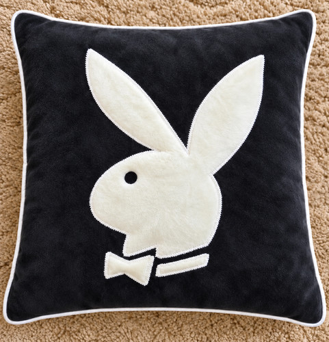 Playboy cushion black logo - playboy,