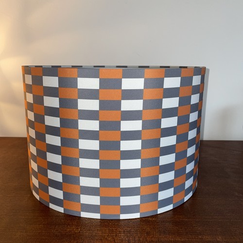 Habitat orange grey check - habitat,
