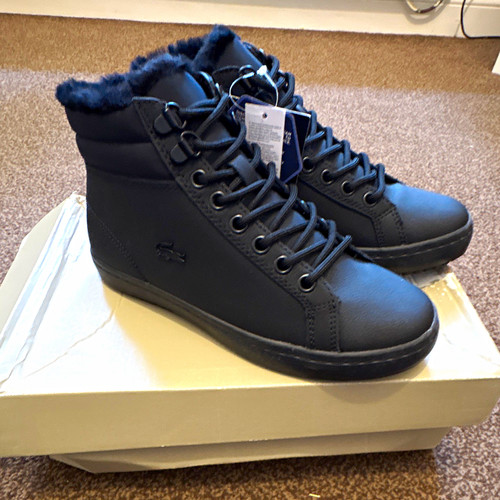 Lacoste black leather combat - lacoste,