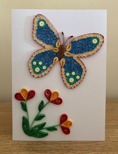 Handmade quilled card - handmade,