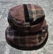 Olney 100% Wool Tartan Hat, Velvet Trim 