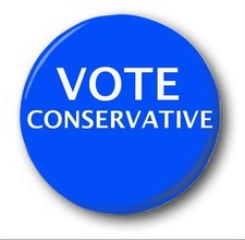 VOTE CONSERVATIVE  - 25mm 1"