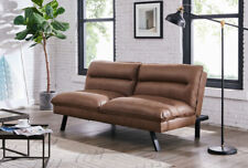 Air Leather Sofa Bed Brown