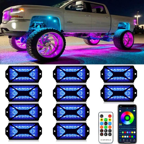 Pods under car led - pods, rock