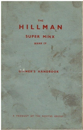 Hillman super minx mkiv - hillman,