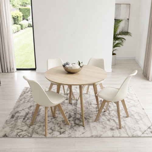 Round oak effect - effect, table