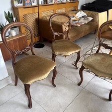 Set of 4-6 Mid Century/Victorian  Balloon backed Dining Chairs 