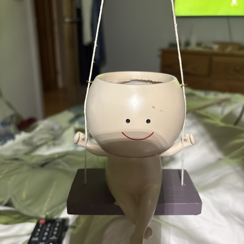 Cute swing face planter pot - cute,