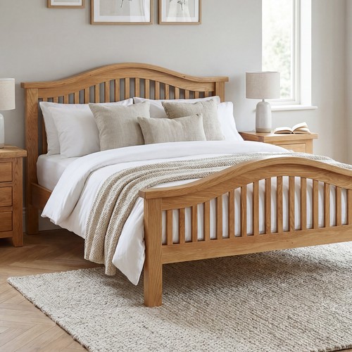 Solid oak bed arch rail - arch,