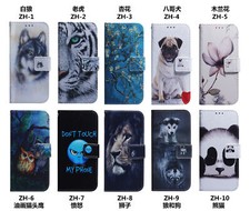 Leather stand case painted - pu,