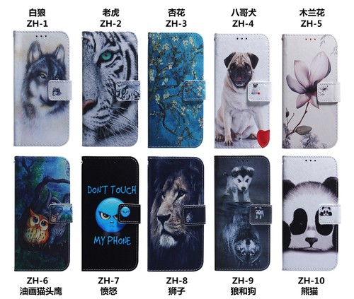 Leather stand case painted - pu,