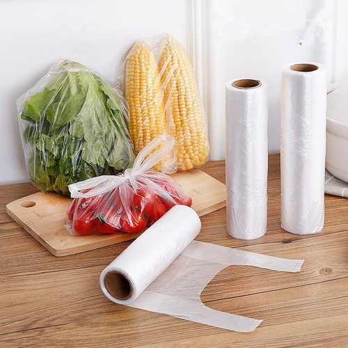 Plastic food bags roll - food,