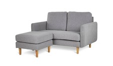 Habitat Remi Fabric 2 Seater Chaise - Light Grey