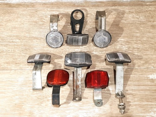 Vintage retro bike reflectors - vintage,