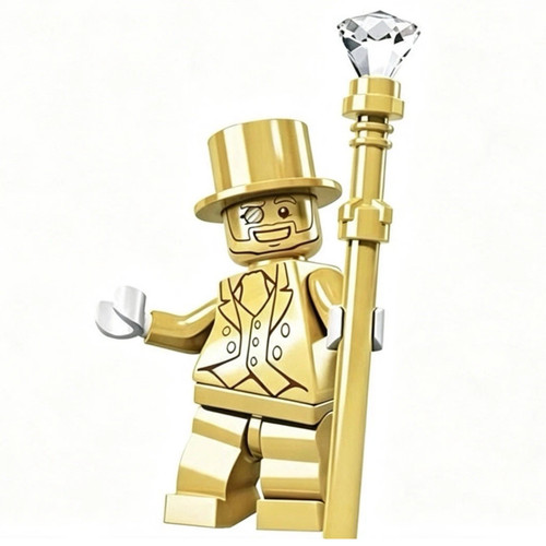 Custom lego gold minifigure - custom,