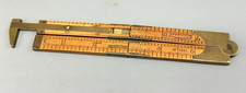 Antique Rabone & Sons Boxwood & Brass 4 Fold Rule Measure Caliper Gauge No 1211