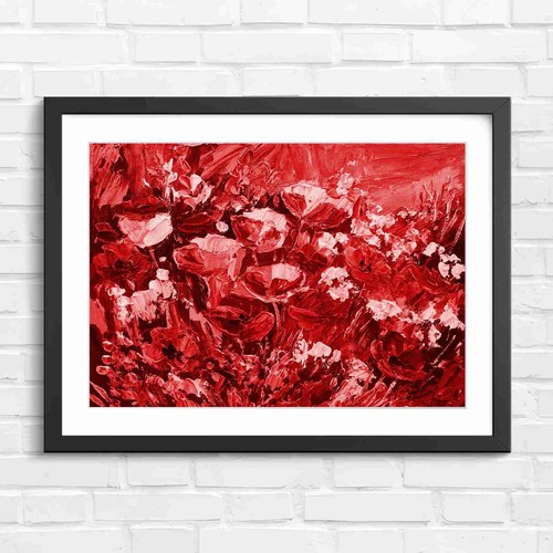 Bold colorful summer poppy - colorful,