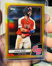 JADEN RUDD GB 2023 TOPPS WORLD BASEBALL CLASSIC #89 GOLD RAINBOW FOIL 22/50