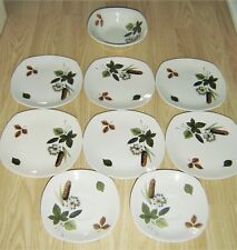 Vintage Lot of 9 Midwinter Stylecraft Fashion Shape Riverside Plates & Bowl