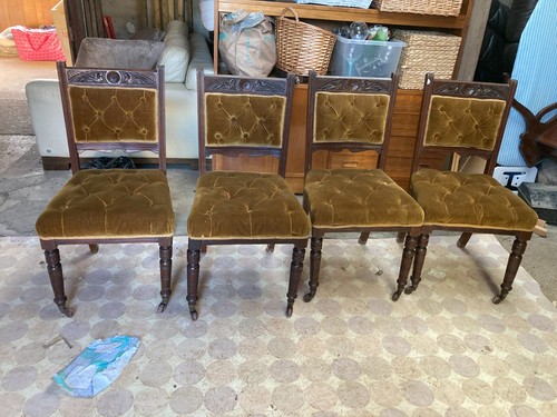Wooden ornate dining chairs - ornate, on