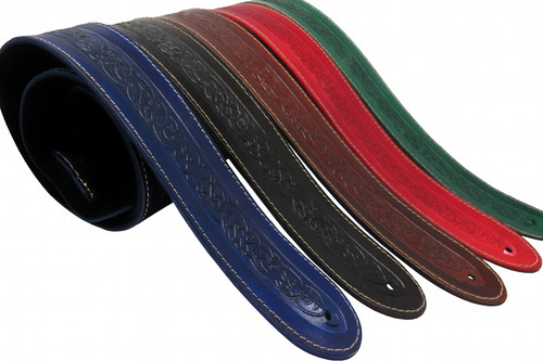 Celtic embossed leather - leather, guitar