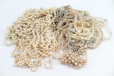 1kg Bulk Vintage Jewellery Simulated Pearl Aurora Rhinestone