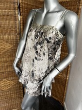 Mint velvet silk spaghetti strap  sequence detailed camisole top Size 10