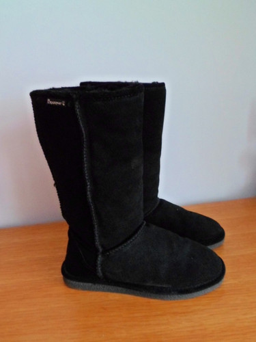 Ladies black suede sheepskin - black,