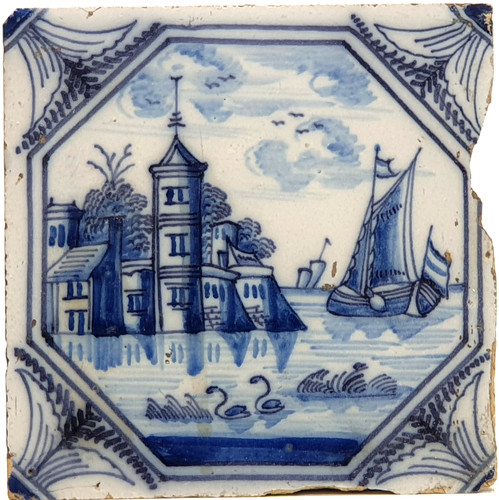 Antique dutch delft blue - dutch, &